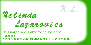 melinda lazarovics business card